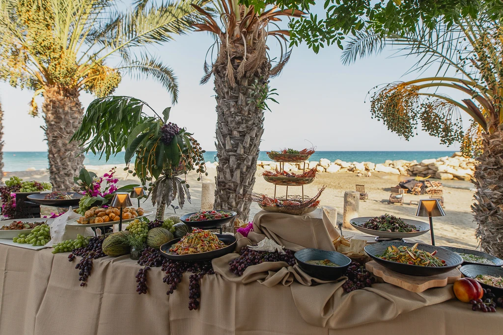 Apalati Elegant Catering in Limassol and Cyprus - Food buffet set-up