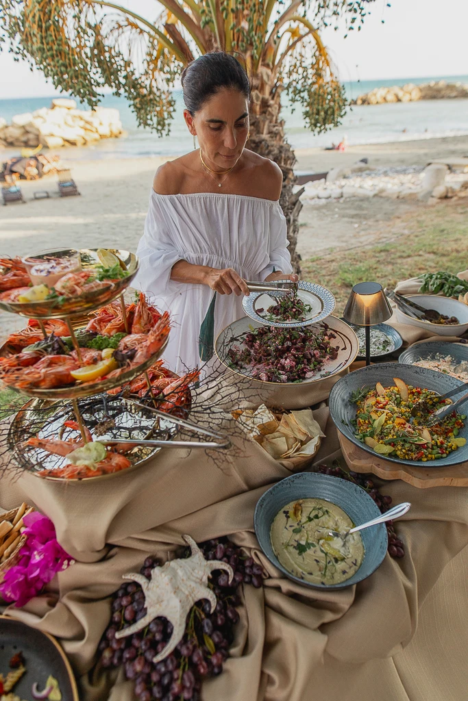 Apalati Elegant Catering in Limassol and Cyprus - Food buffet set-up